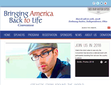 Tablet Screenshot of bringingamericabacktolife.org